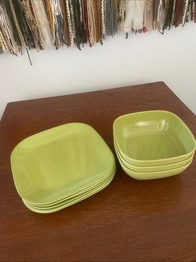 Light olive Green  Dinner  Plates & bowls